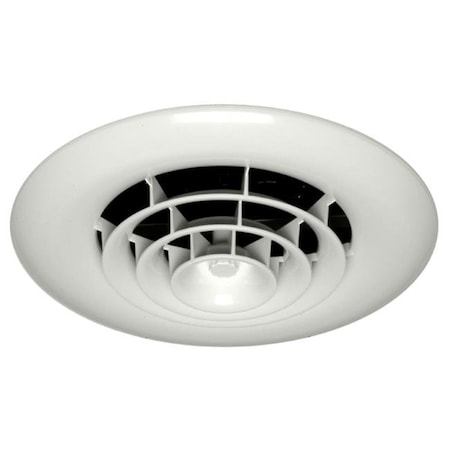 Havaco Quick Connect Havaco Quick Connect HT-G6B-R1 White Round Ceiling Diffuser with 6 in. Boot HT-G6B-R1